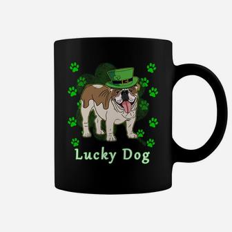 St Patricks Day Dog Black English Bulldog Coffee Mug - Seseable