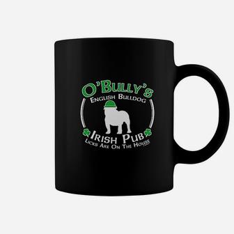 St Patricks Day Dog English Bulldog Irish Pub Coffee Mug - Seseable