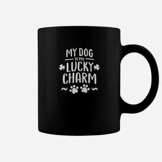 St Patrick's Day Dog Mom Shamrock My Dog Is My Lucky Charm Coffee Mug - Seseable