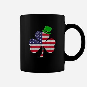 St Patricks Day Irish American Flag Shamrock Coffee Mug - Seseable