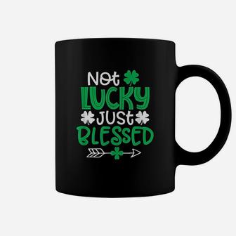 St Patricks Day Irish Gifts Shamrock Not Lucky Just Blessed Coffee Mug - Seseable