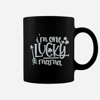 St Patricks Day Shamrock Funny Im One Lucky Mama Coffee Mug - Seseable