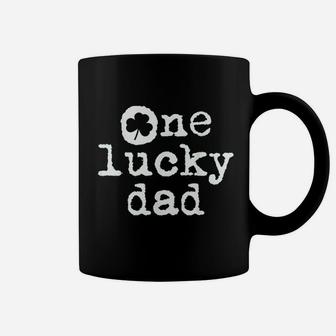 St Patricks Day Shamrock Gift For New Daddy One Lucky Dad Coffee Mug - Seseable