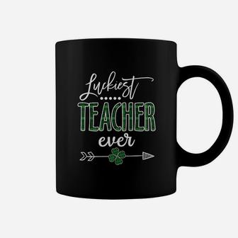 St Patricks Day Teacher Luckiest Teacher Irish Paddy Coffee Mug - Seseable