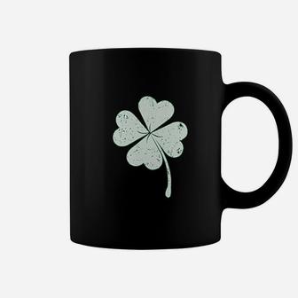 St Patricks Distressed Clover Lucky Charm Shamrock Coffee Mug - Seseable