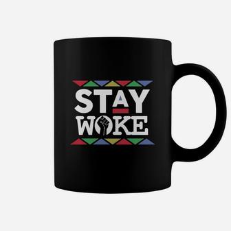 Stay Woke Power Fist T-shirt Coffee Mug - Seseable