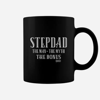 Stepdad Gift Man Myth The Bonus Dad Fathers Day Coffee Mug - Seseable