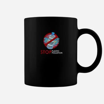 Stop Plastic Pollution Clean Ocean Pollution Climate Change Coffee Mug | Seseable CA