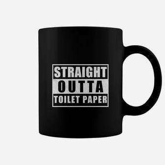 Straight Outta Toilet Paper Funny Coffee Mug - Seseable