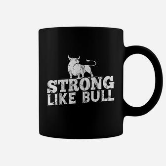 Strong Like A Bull Powerlifting Bodybuilding Coffee Mug - Seseable