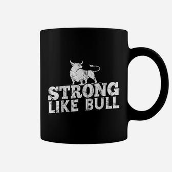 Strong Like A Bull Powerlifting Bodybuilding Coffee Mug - Seseable