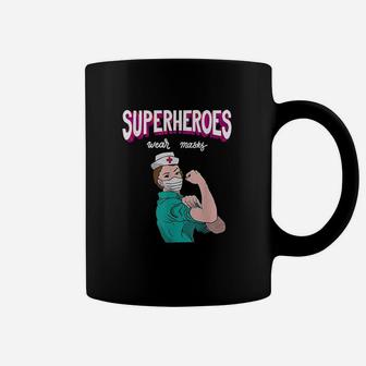 Superheroes Wear Nurses Are Superheroes Gift Idea Coffee Mug - Seseable