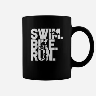 Swim Bike Run Triathlon Triathlete Athletics Gift Coffee Mug - Seseable