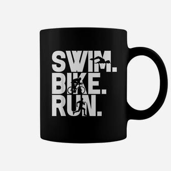 Swim Bike Run Triathlon Triathlete Athletics Gift Coffee Mug - Seseable
