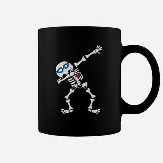 Swim Dabbing Skeleton Swim Halloween Coffee Mug - Seseable