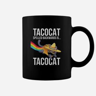 Taco Cat Spelled Backwards Funny Cat Coffee Mug - Seseable