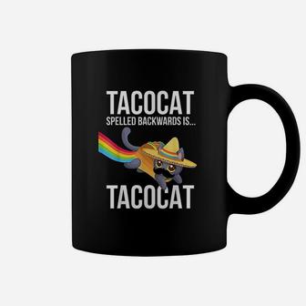 Taco Cat Spelled Backwards Palindrome Coffee Mug - Seseable