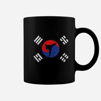Taekwondo South Korea Flag Vintage Korean Martial Arts Gift Coffee Mug - Seseable