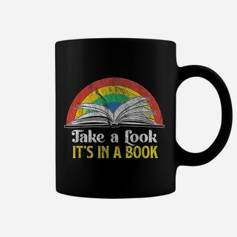 Take A Look Its A Book Retro Rainbow Gift Coffee Mug - Seseable
