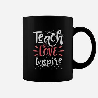 Teach Love Inspire Teacher Teaching School Gift Coffee Mug - Seseable