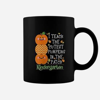 Teach The Cutest Pumpkins In Patch Kindergarten Halloween Coffee Mug - Seseable
