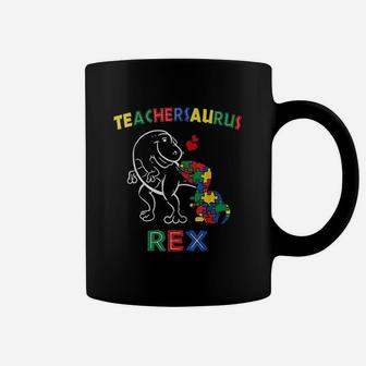 Teacher Dinosaur Teachersaurus Rex Awareness Day Coffee Mug - Seseable