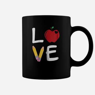 Teacher Love Teaching Apple Elementary School Coffee Mug - Seseable
