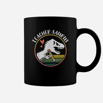Teacher Saurus Funny Dinosaur Teacher Design Trex Design Coffee Mug - Seseable
