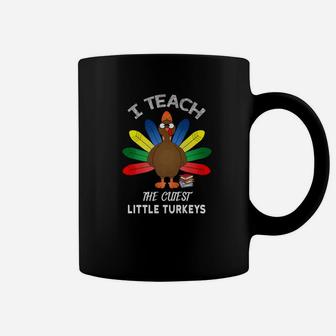 Teacher Thanksgiving Premium I Teach Little Turkeys Coffee Mug - Seseable