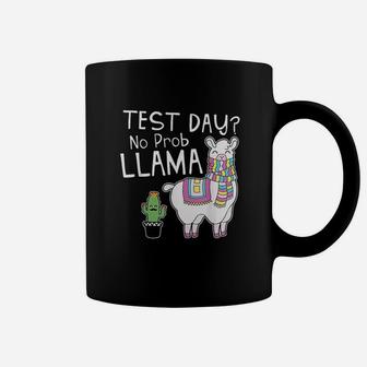 Teachers Testing Day Test Day No Prob Llama Teacher Coffee Mug - Seseable