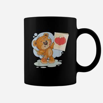 Teddy Bear I Love You Hugs Hearts Balloons Coffee Mug - Seseable