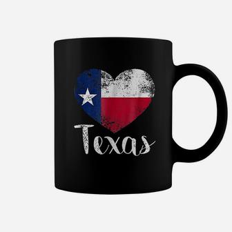 Texas United States Vintage State Flag In Heart Coffee Mug - Seseable