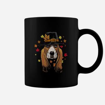 Thanksgiving Basset Hound Pilgrim Costume Coffee Mug - Seseable