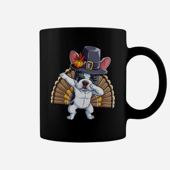 Thanksgiving For Kids Dabbing French Bulldog Pilgrim Coffee Mug - Seseable