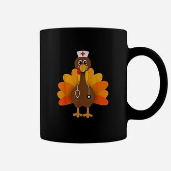 Thanksgiving Turkey Nurse Holiday Nursing Coffee Mug - Seseable
