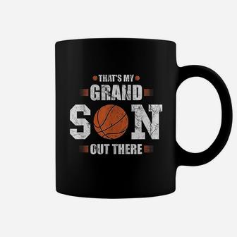 That Is My Grandson Out There Basketball Gift Grandma Grandpa Coffee Mug - Seseable