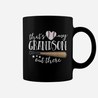 That Is My Grandson Out There Gift Women Baseball Grandma Coffee Mug - Seseable