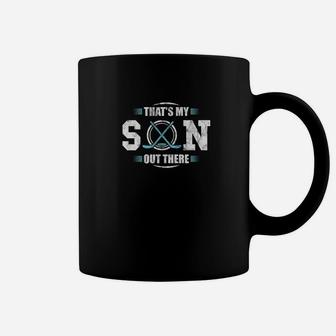 Thats My Son Out There Proud Ice Hockey Mom And Dad Gift Premium Coffee Mug - Seseable
