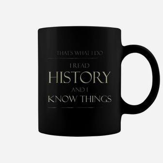 That's What I Do I Read History Book Bookworm Coffee Mug - Seseable
