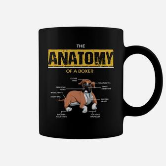 The Anatomy Of A Boxer Funny Puppy Dog Coffee Mug - Seseable