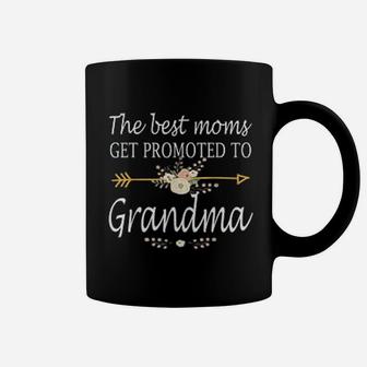 The Best Moms Get Promoted To Grandma Gift New Grandma Coffee Mug - Seseable