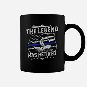 The Legend Has Retired Police Officer Retirement Gift Coffee Mug - Seseable