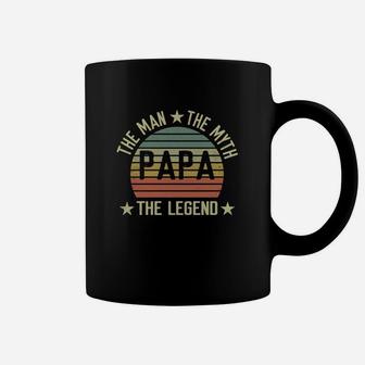 The Man The Myth The Legend Papa Vintage Coffee Mug - Seseable