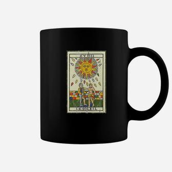The Sun Le Soleil Tarot Card Vintage Tarot Card Graphic Coffee Mug - Seseable