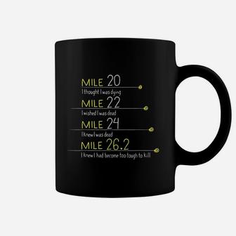 The Thoughts Of Marathoner Runner Gift Funny Marathon Coffee Mug - Seseable