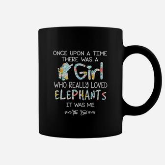 There Was A Girl Who Really Loves Elephants Coffee Mug - Seseable
