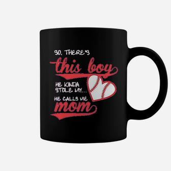 This Boy He Stole My Heart Baseball Mom Coffee Mug | Seseable CA