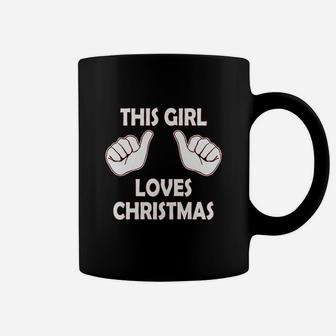 This Girl Loves Christmas Funny Holiday Coffee Mug - Seseable