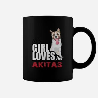 This Girl Loves Her Akita Coffee Mug - Seseable