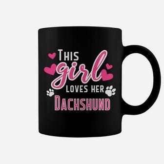 This Girl Loves Her Dachshund Dog Love Coffee Mug - Seseable
